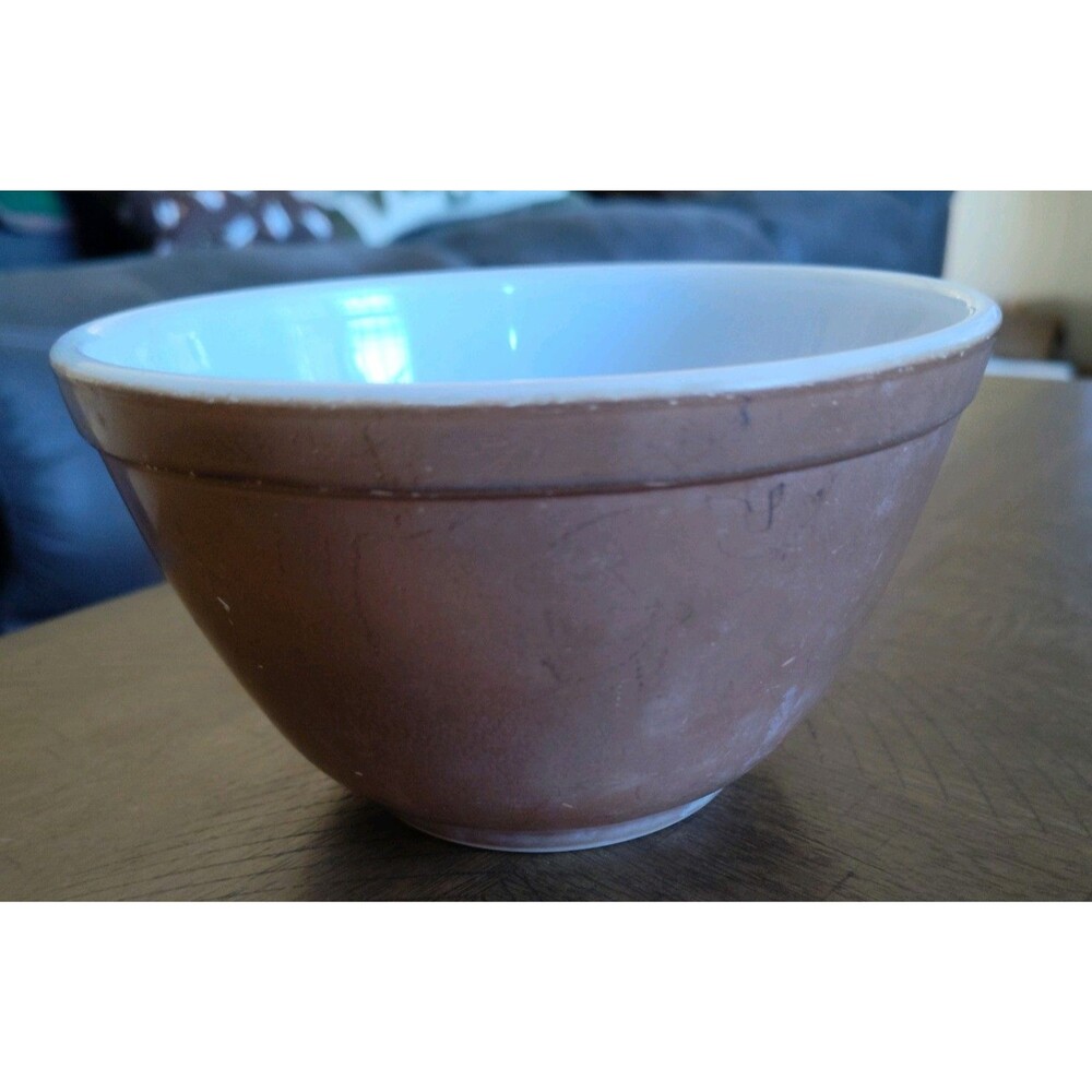 Vintage PYREX Glass #401 Brown NESTING Mixing Bowl 1 1/2 PT